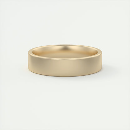 Classic Satin-Finish Yellow Gold Men's Band 1