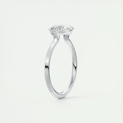 2 CT Marquise Half Bezel CVD F/VS1 Diamond Engagement Ring 7