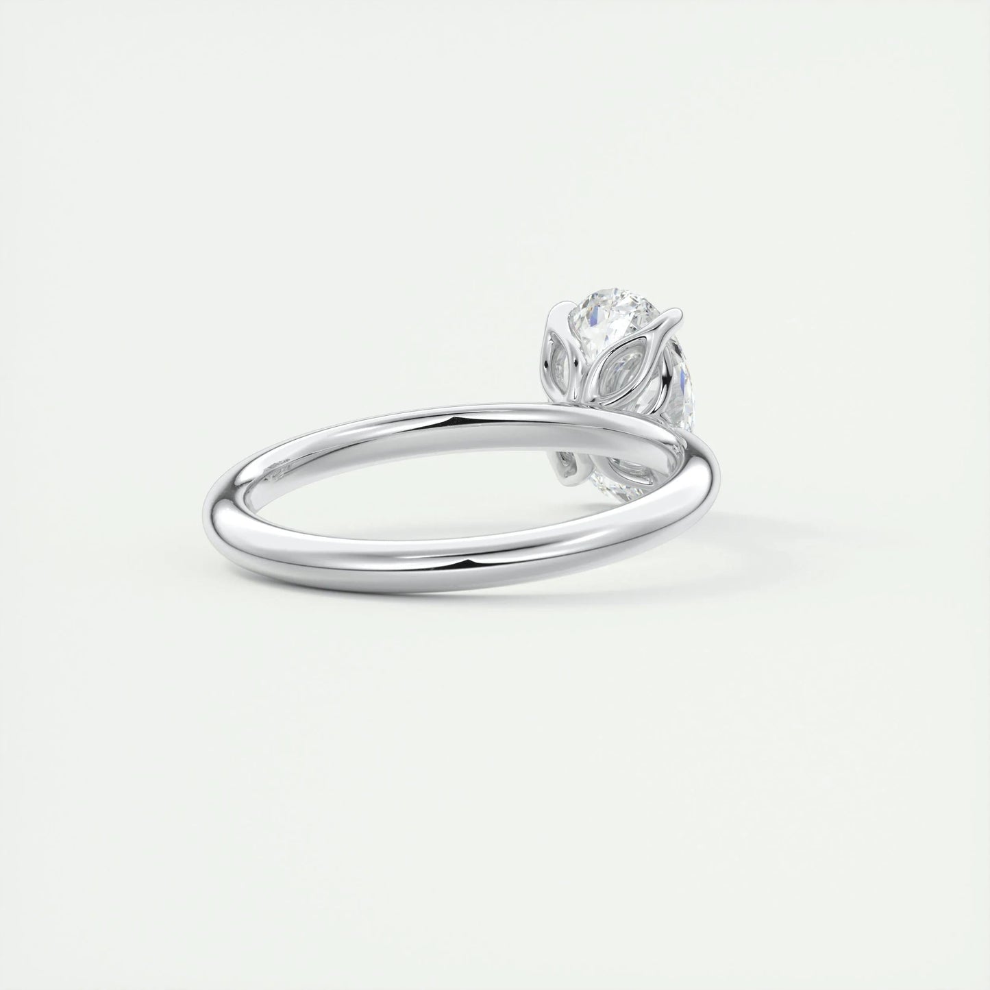 1.5 CT Oval Solitaire CVD F/VS1 Diamond Engagement Ring 4