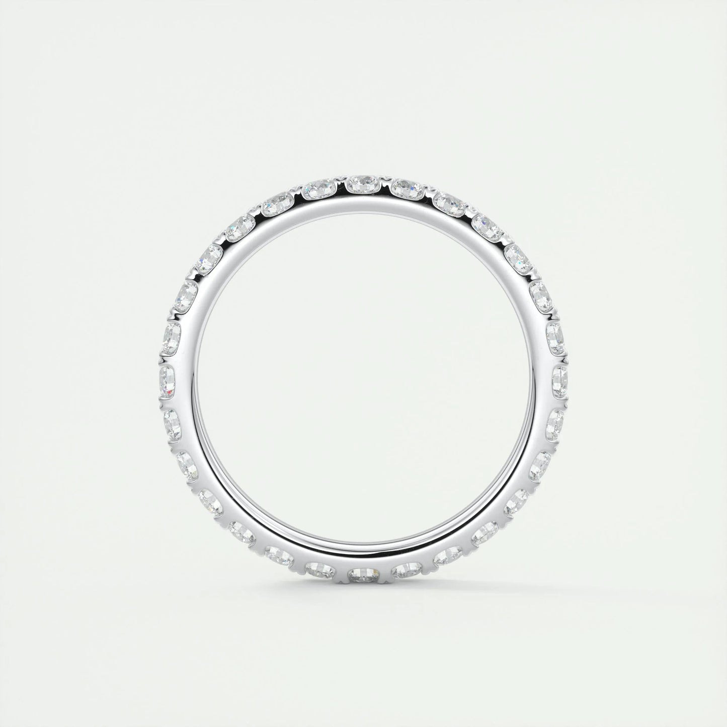 0.84 CT Round Full Eternity CVD EF/VVS Diamond Wedding Band 5