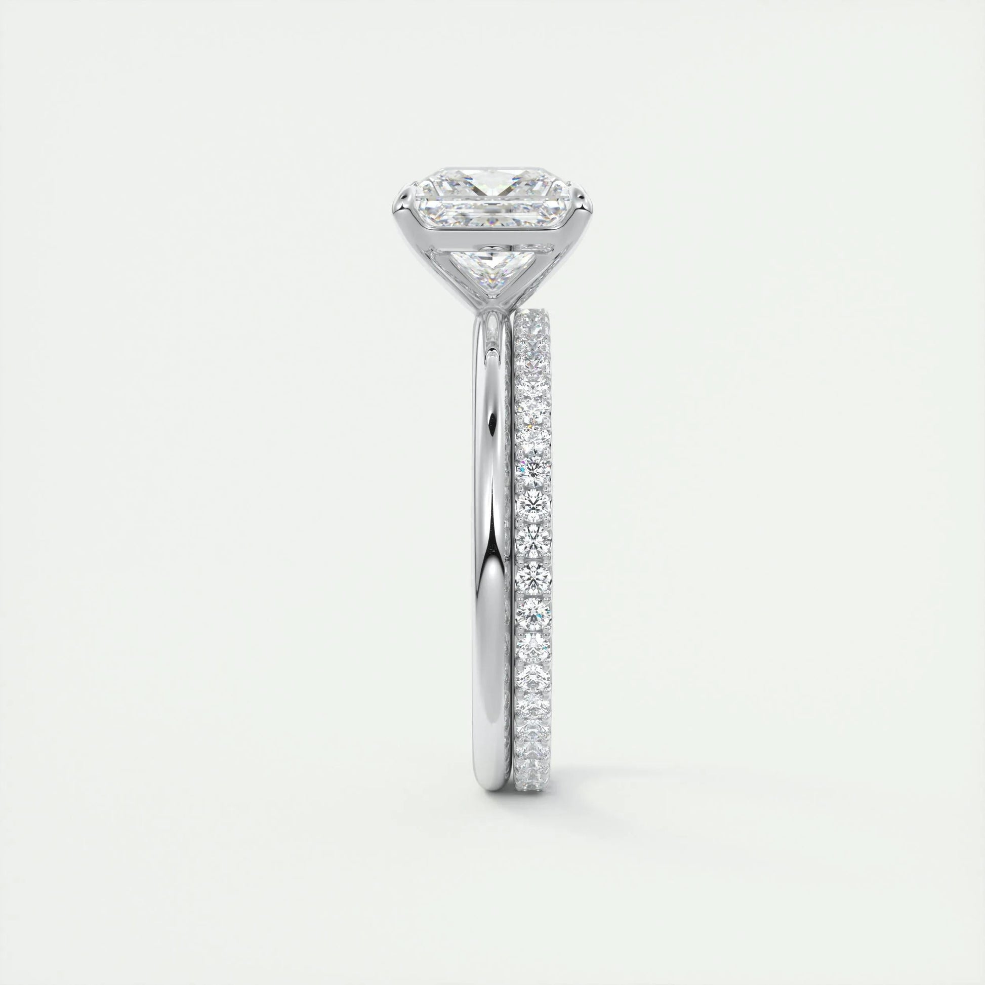 2 CT Princess Solitaire CVD F/VS1 Diamond Engagement Ring 5