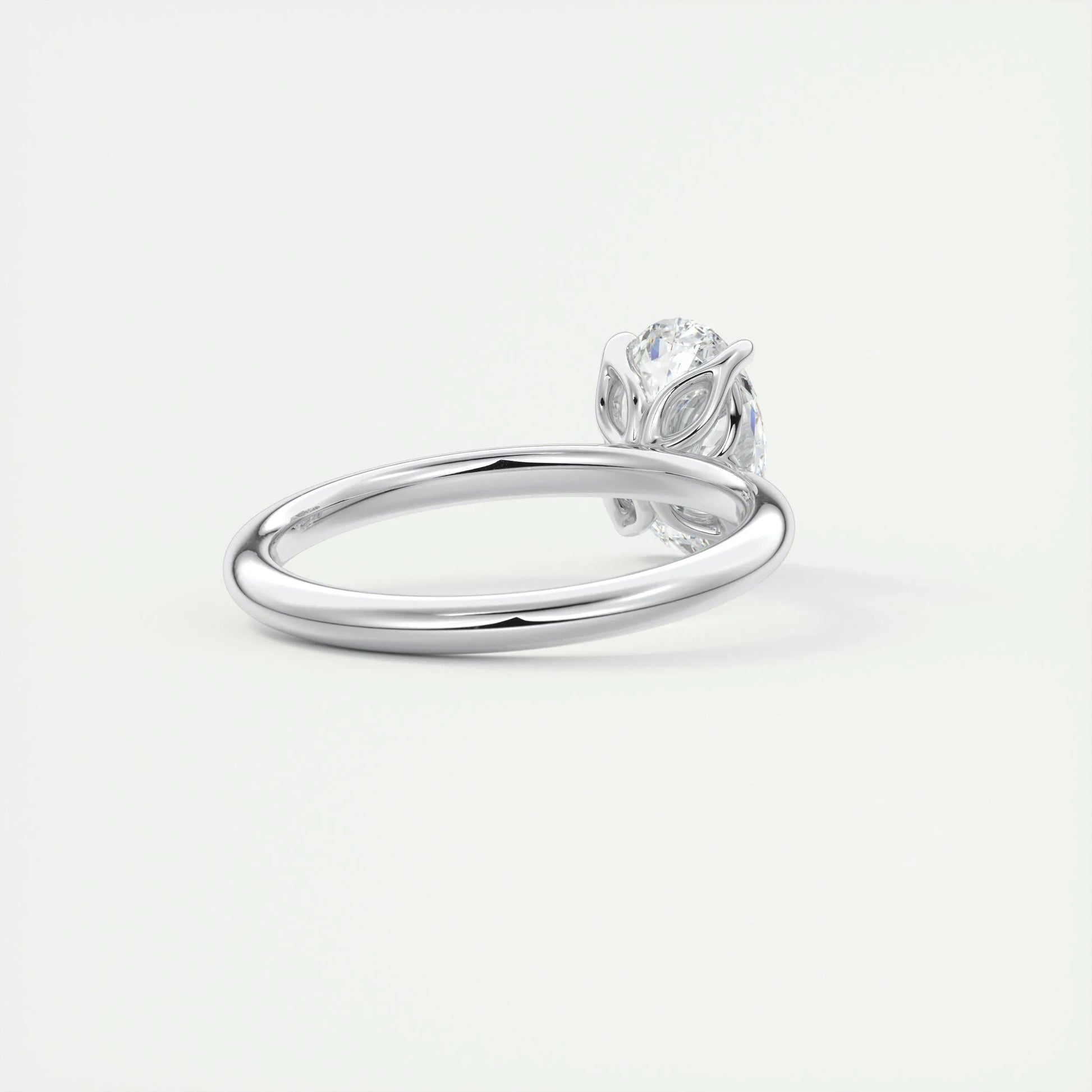 1.91 CT Oval Cut Solitaire Moissanite Engagement Ring 4