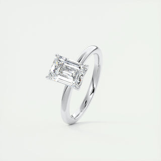 1.91 CT Emerald Cut Solitaire Moissanite Engagement Ring 5