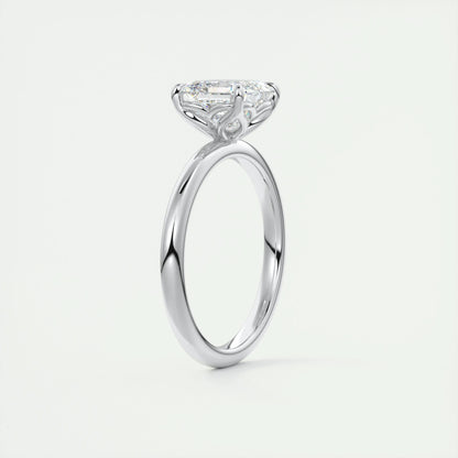 2.03 CT Asscher Cut Solitaire Moissanite Engagement Ring 6