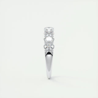 1.35 Oval Cut Shared Prongs Moissanite Bridal Wedding Band 4