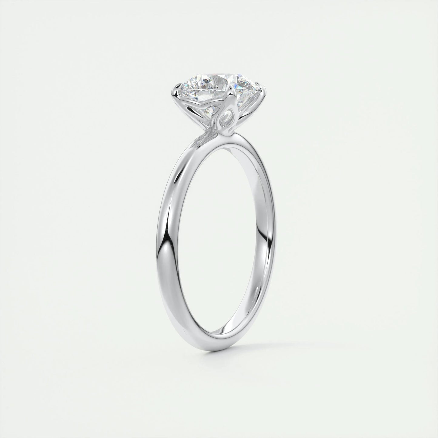 1.5 CT Round Solitaire CVD F/VS1 Diamond Engagement Ring 6