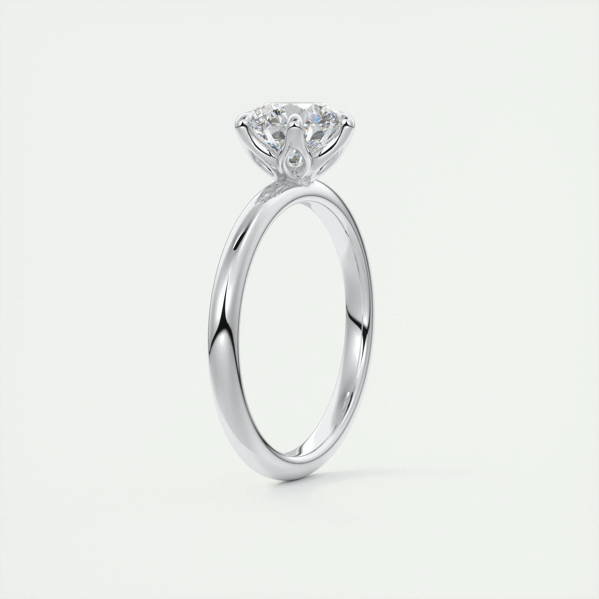 1.5 CT Round Solitaire CVD F/VS1 Diamond Engagement Ring 6