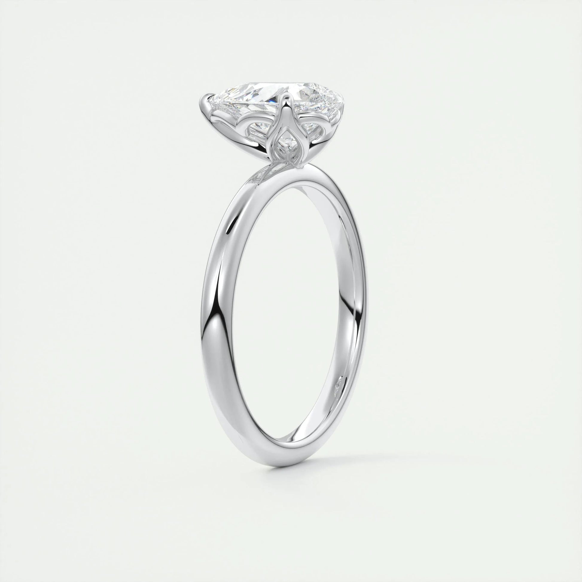 2 CT Pear Solitaire CVD F/VS1 Diamond Engagement Ring 6