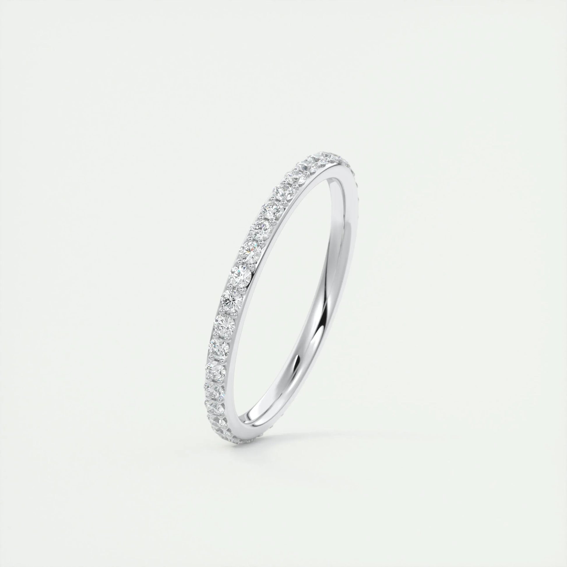 0.74 CT Round Full Eternity CVD EF/VVS Diamond Wedding Band 2