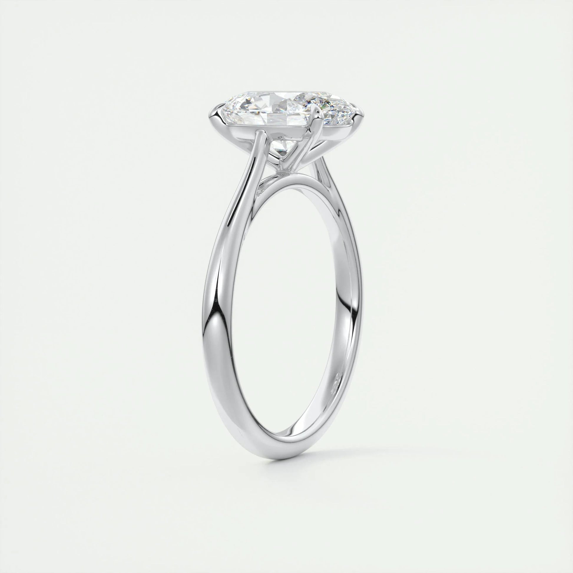 1.91 CT Oval Cut Solitaire Moissanite Engagement Ring 6