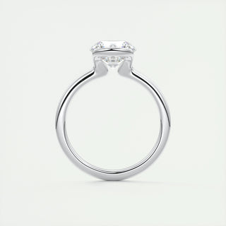 2 CT Round Half Bezel CVD F/VS1 Diamond Engagement Ring 7