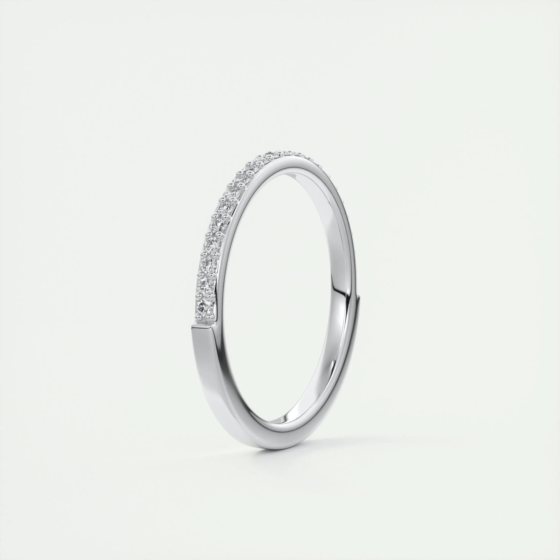 0.18 CT Round Half Eternity CVD EF/VVS Diamond Wedding Band 4