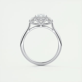1.98 CT Marquise Cut Three Stone Moissanite Engagement Ring 7