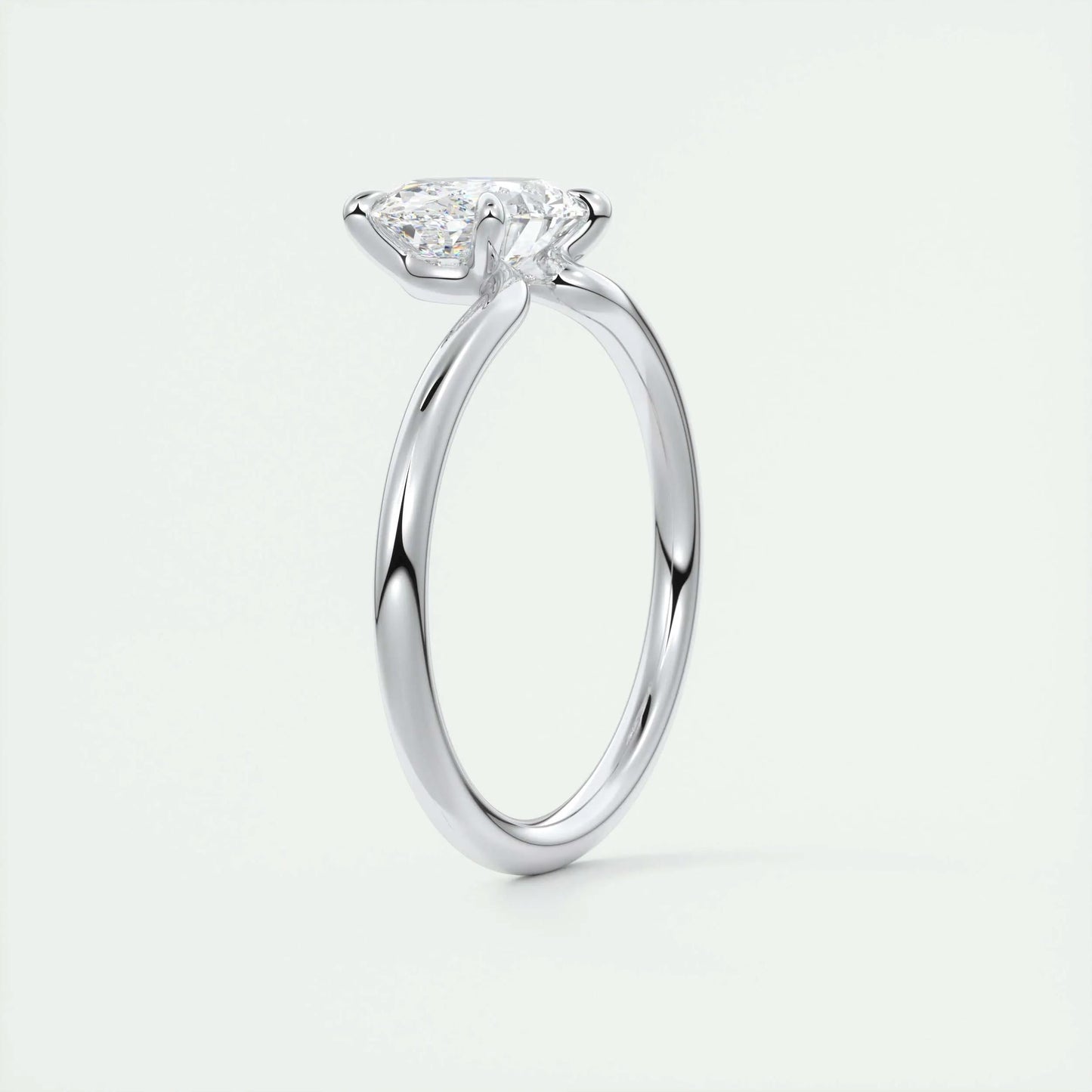 1.5 CT Oval Solitaire CVD F/VS1 Diamond Engagement Ring 6