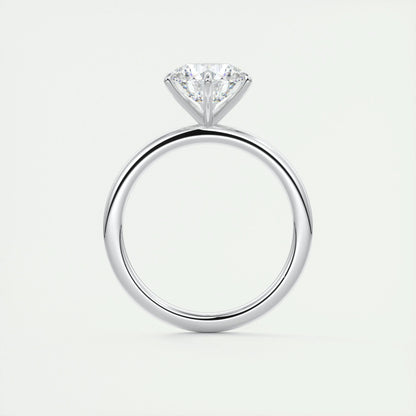 2.0 CT Round Cut Solitaire Moissanite Engagement Ring 8