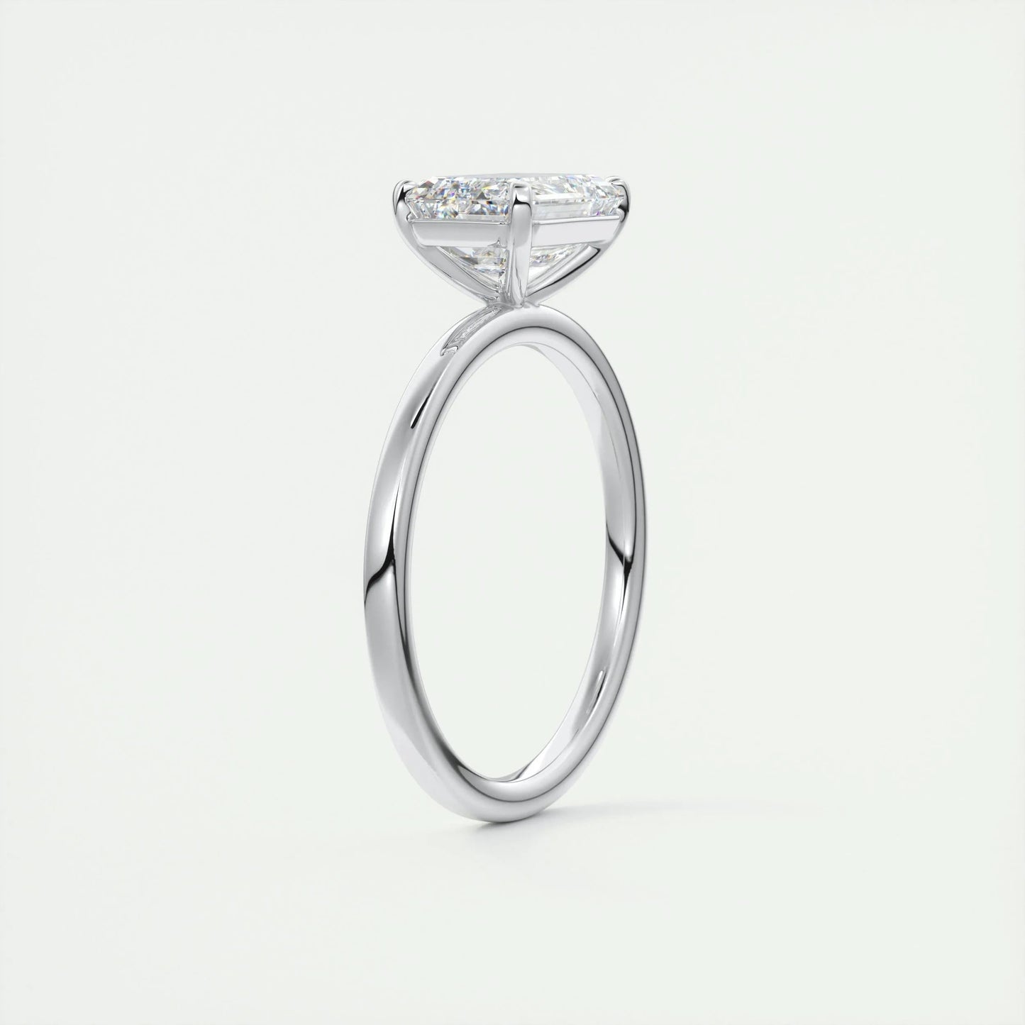 2 CT Emerald Solitaoire CVD F/VS1 Diamond Engagement Ring 7