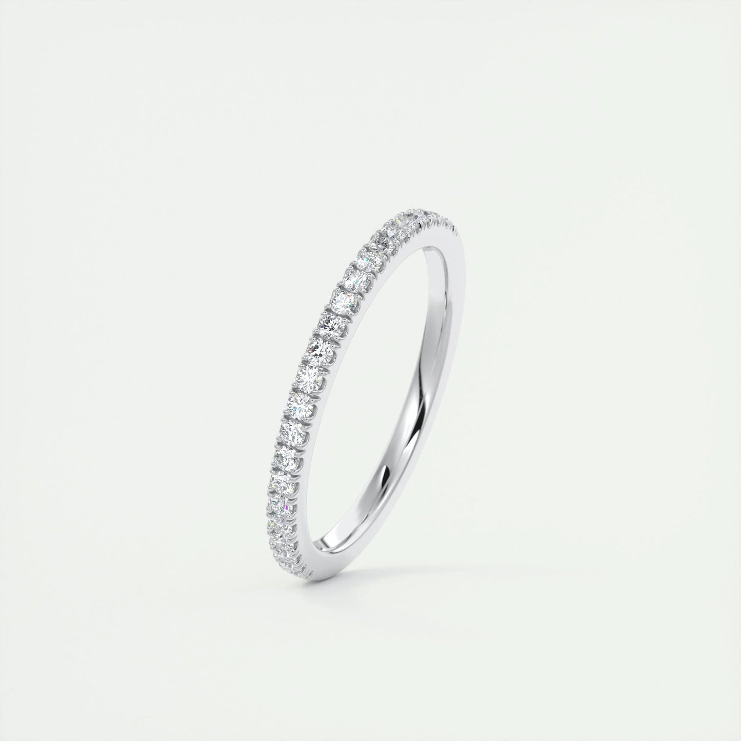 0.18 CT Round Half Eternity CVD EF/VVS Diamond Wedding Band 3