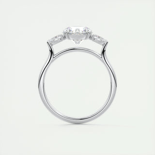 2.0 CT Round Cut Three Stone Moissanite Engagement Ring 8