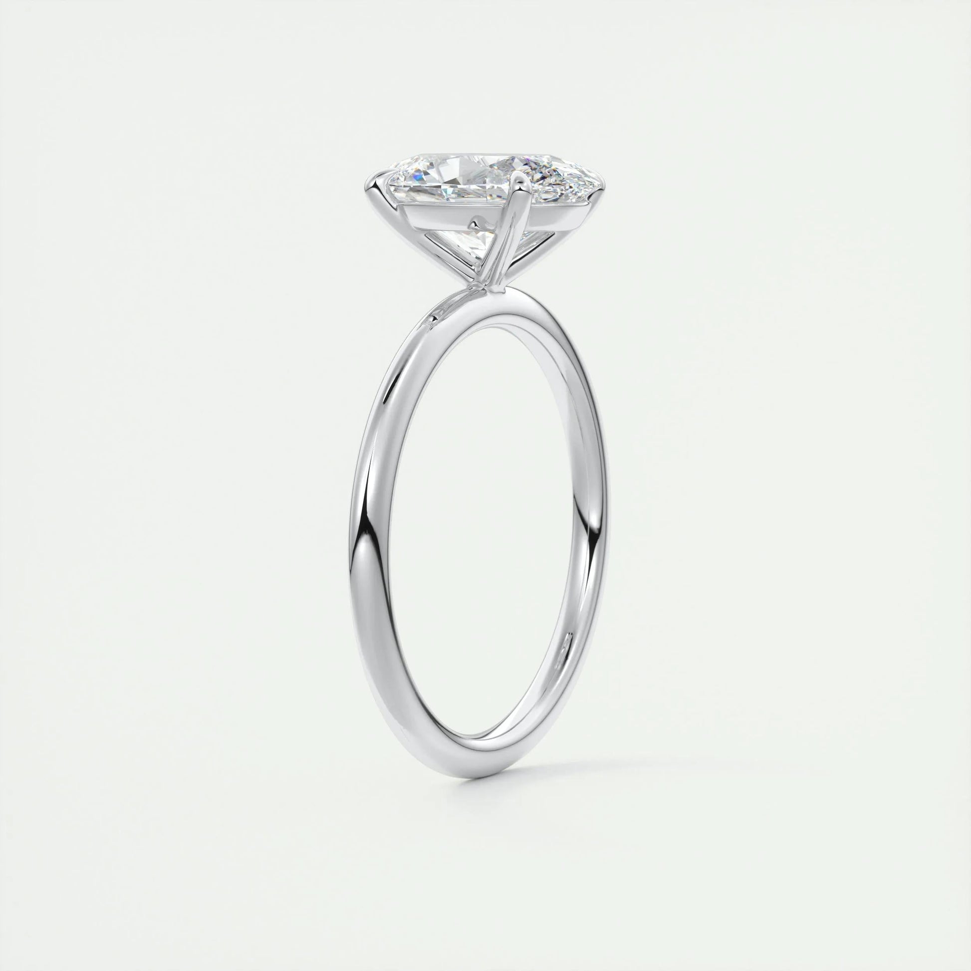 1.91 CT Oval Cut Solitaire Moissanite Engagement Ring 7
