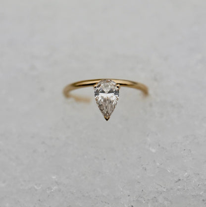 0.93 CT Pear Solitaire CVD F/VVS1 Diamond Engagement Ring 6