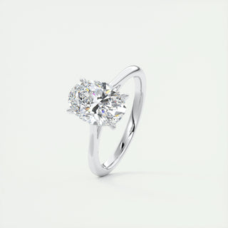 1.91 CT Oval Cut Solitaire Moissanite Engagement Ring 4