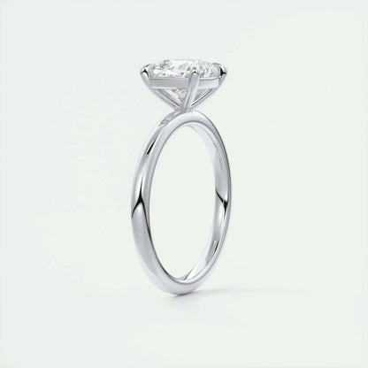 2.15 CT Cushion Cut Solitaire Moissanite Engagement Ring 6