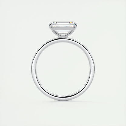 2 CT Emerald Solitaoire CVD F/VS1 Diamond Engagement Ring 8