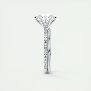 2 CT Round Cut Pave CVD F/VS1 Diamond Engagement Ring 5