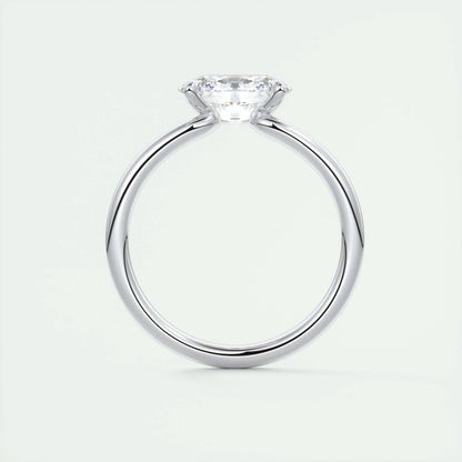 1.5 CT Oval Solitaire CVD F/VS1 Diamond Engagement Ring 7