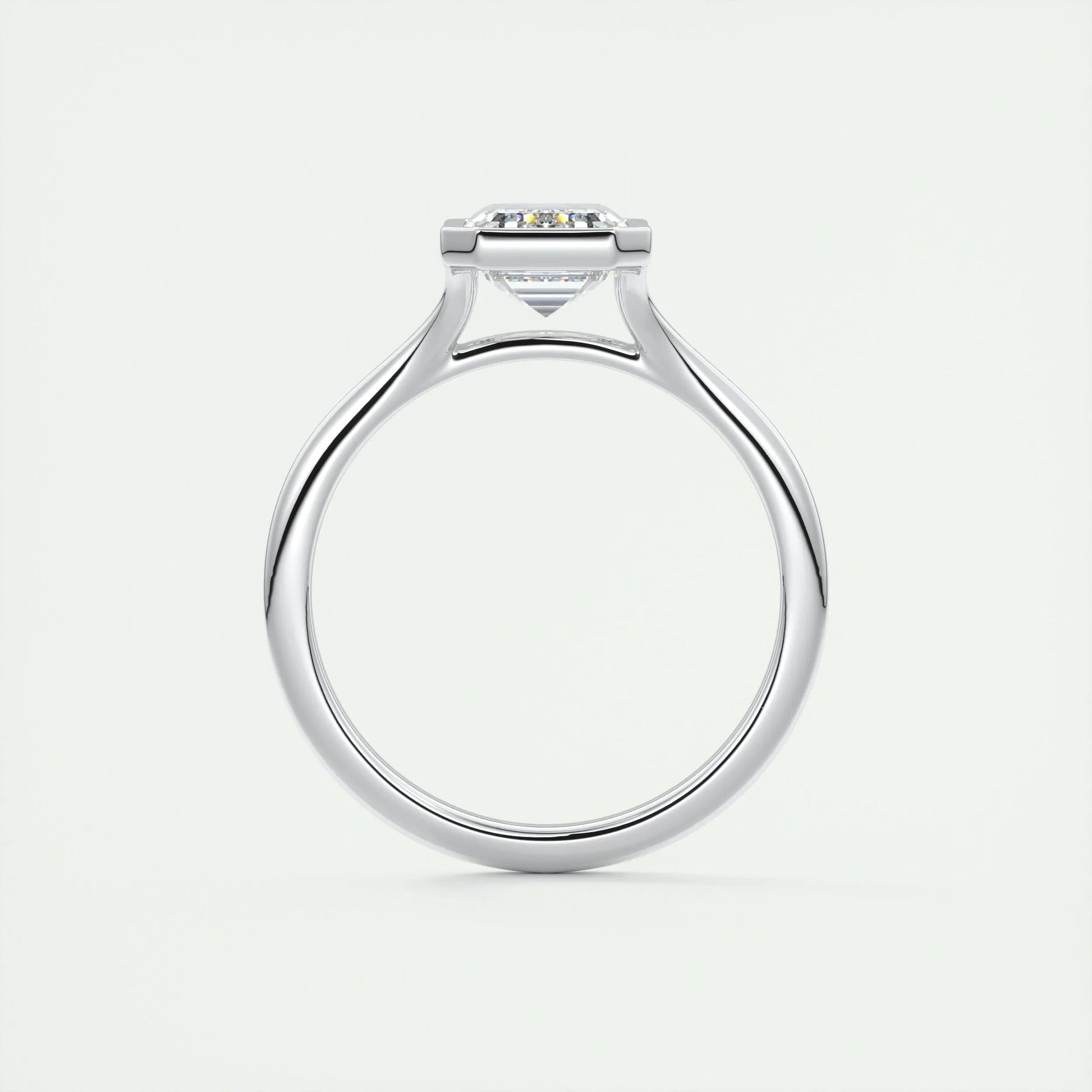 2 CT Emerald Bezel CVD F/VS1 Diamond Engagement Ring 7
