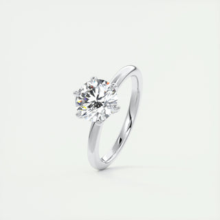 1.35 CT Round Cut Solitaire Moissanite Engagement Ring 4
