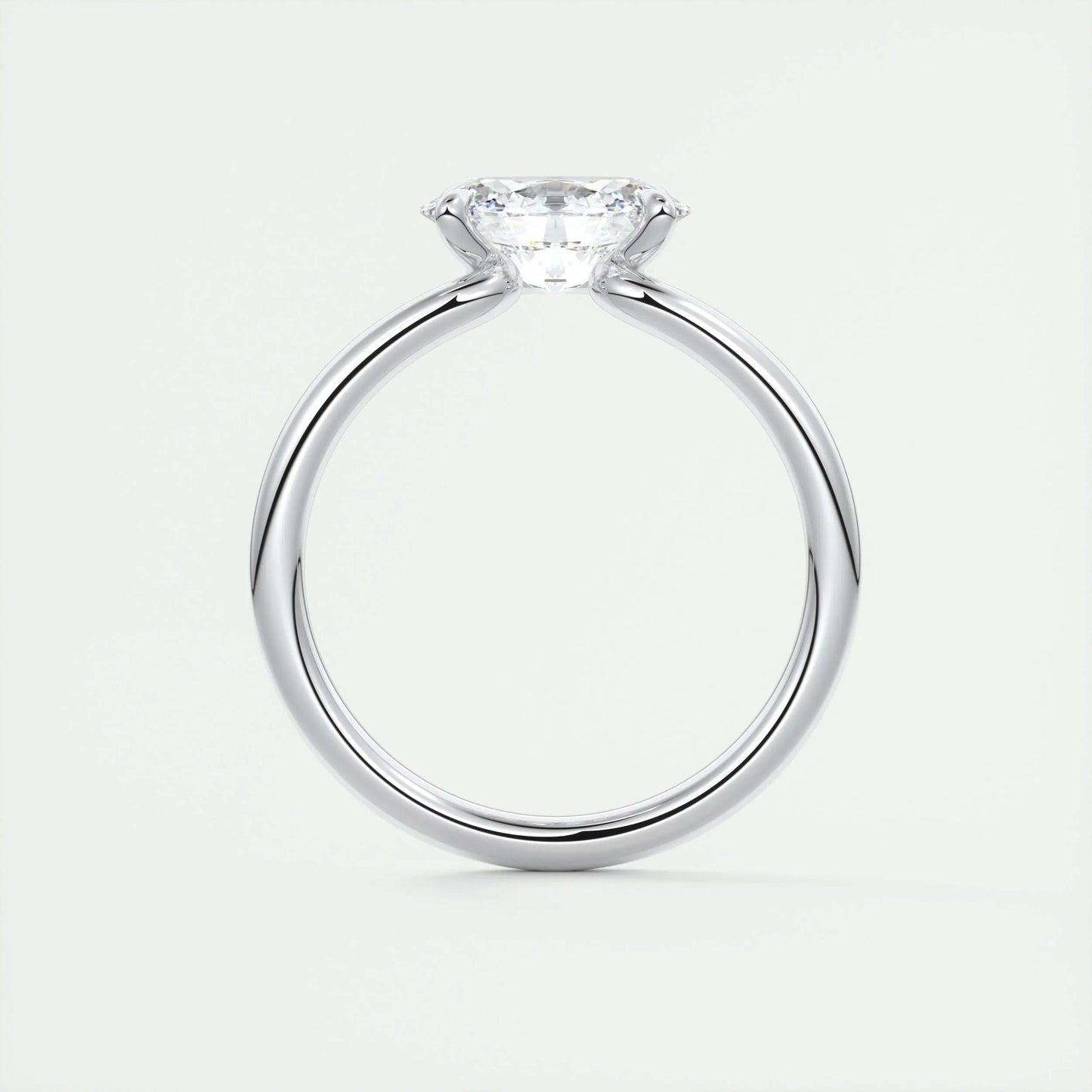 1.91 CT Oval Cut Solitaire Moissanite Engagement Ring 7