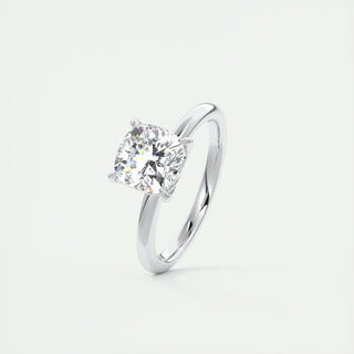 1.49 CT Cushion Cut Solitaire Moissanite Engagement Ring 4