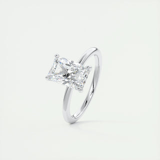 2 CT Radiant Hidden Halo CVD F/VS1 Diamond Engagement Ring 4