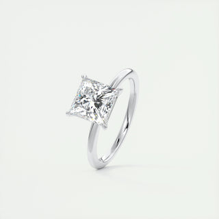 2 CT Princess Solitaire CVD F/VS1 Diamond Engagement Ring 4