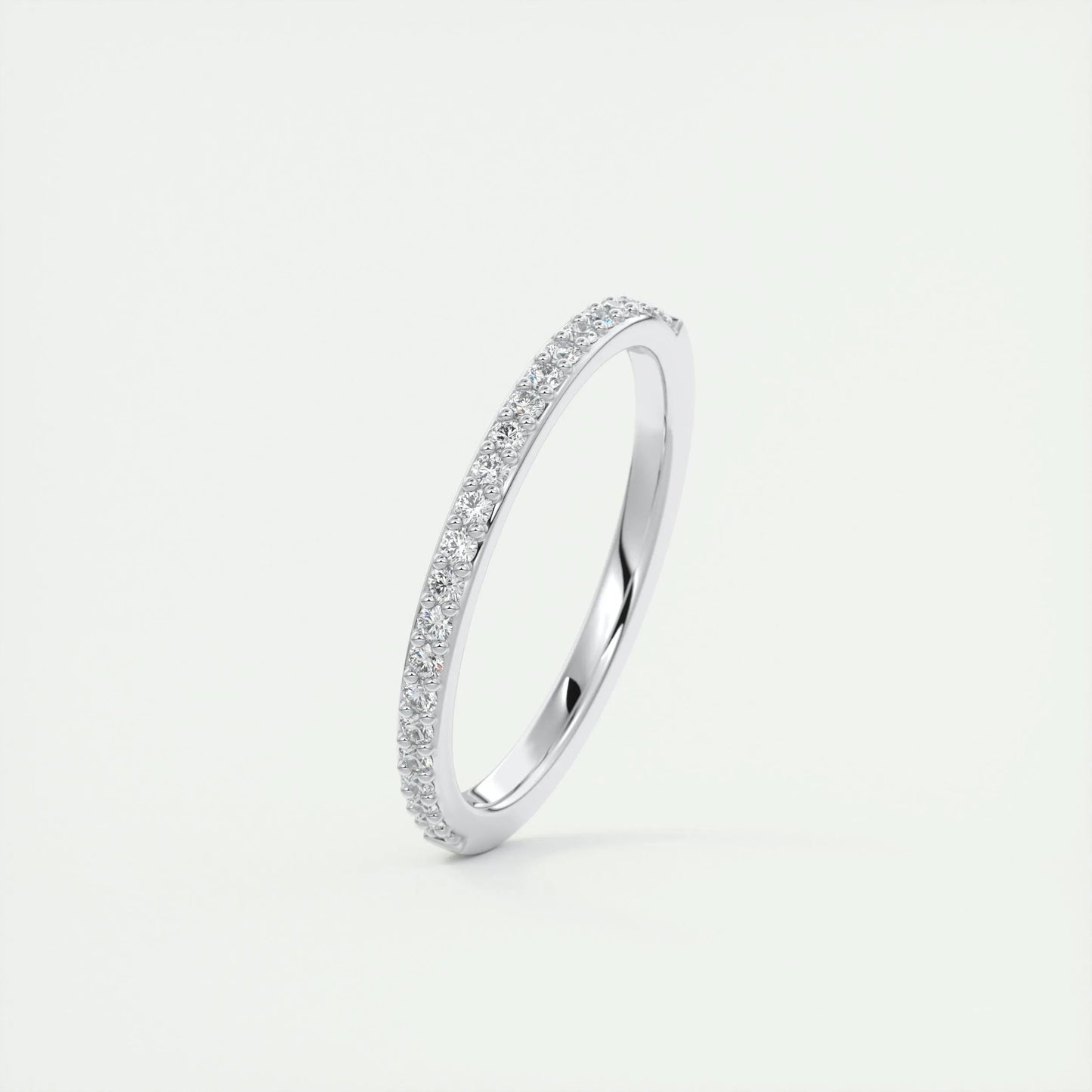 0.18 CT Round Half Eternity CVD EF/VVS Diamond Wedding Band 3