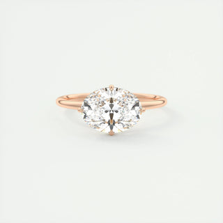 1.91 CT Oval Solitaire Hidden Halo Moissanite Engagement Ring 14