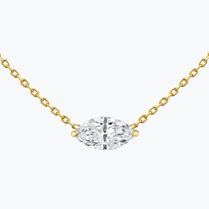 0.25-1.0ct Marquise Cut Solitaire Moissanite Diamond Necklace 2