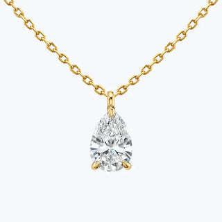 0.25-1.0ct Pear Cut Solitaire Moissanite Diamond Layering Necklace 3