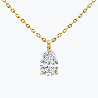 0.25-1.0ct Pear Cut Solitaire Moissanite Diamond Layering Necklace 3