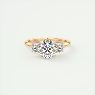2.0 CT Round Cut Three Stone Moissanite Engagement Ring 13