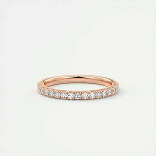 0.38 CT Round Half Eternity CVD EF/VVS Diamond Wedding Band 15