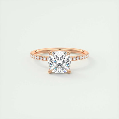 2 CT Cushion Solitaire CVD F/VS1 Diamond Engagement Ring 15