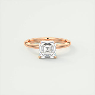 2.03 CT Asscher Cut Solitaire Moissanite Engagement Ring 15