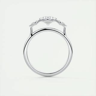 1.91 CT Oval Cut Bezel 3 Stone Moissanite Engagement Ring 8