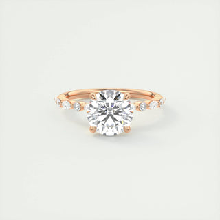 2 CT Round Cut Pave CVD F/VS1 Diamond Engagement Ring 15