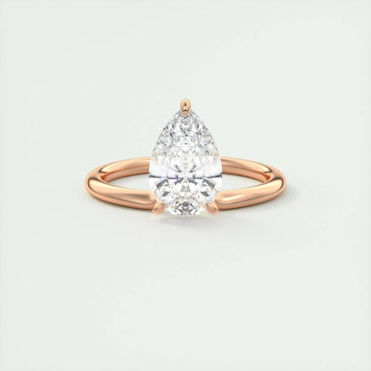 2 CT Pear Solitaire CVD F/VS1 Diamond Engagement Ring 15