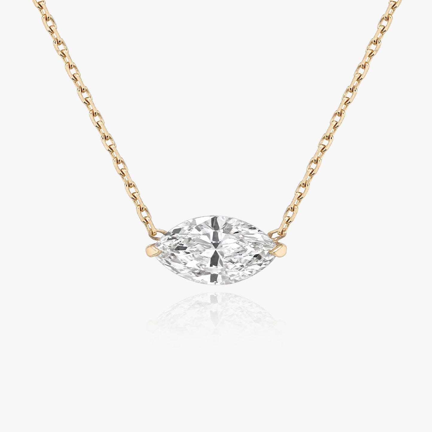 0.25 CT-1.0 CT Marquise Solitaire CVD F/VS Diamond Necklace 4