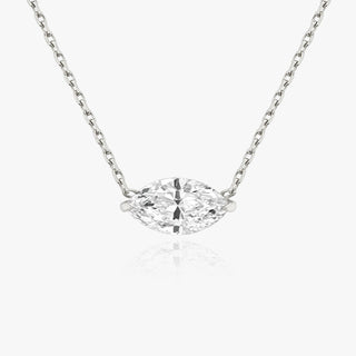 0.25 CT-1.0 CT Marquise Solitaire CVD F/VS Diamond Necklace 1