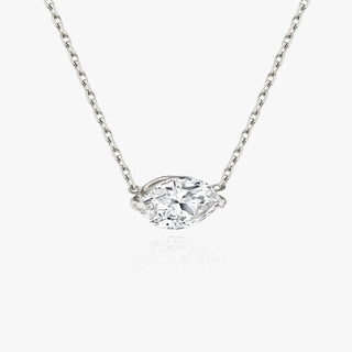 0.25 CT-1.0 CT Marquise Solitaire CVD F/VS Diamond Necklace 2